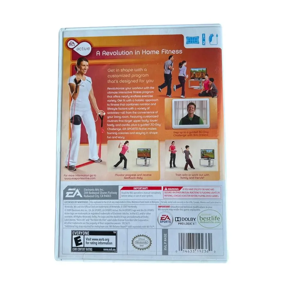 Wii Active Personal Trainer w/ Active Accessory Pack Leg Strap & Resistance Band